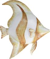 🐠 ocean harmony series: marina - hand-painted angelfish wall sculpture for shabby chic sea life decor логотип