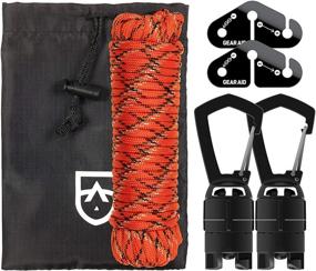 img 4 attached to Black GEAR AID Camp Line Kit: Optimal Gear 🏕️ Hanging and Drying Solution with 550 Paracord - One Size