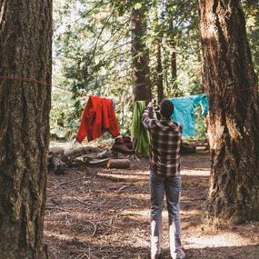 img 1 attached to Black GEAR AID Camp Line Kit: Optimal Gear 🏕️ Hanging and Drying Solution with 550 Paracord - One Size