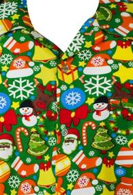 img 2 attached to 🎄 Funky Hawaiian Shirt Christmas Gingerbread Men's Clothing: Your Ultimate Festive Style Statement!