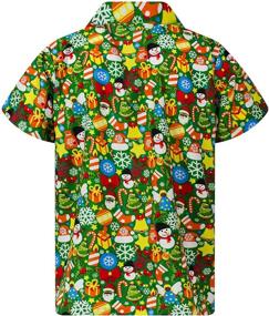 img 3 attached to 🎄 Funky Hawaiian Shirt Christmas Gingerbread Men's Clothing: Your Ultimate Festive Style Statement!