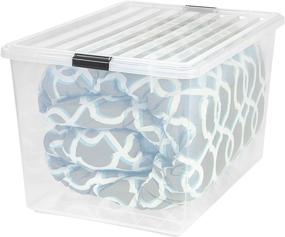 img 3 attached to 📦 IRIS USA CB-130 Clear Buckle Down Storage Box, 132 Quart
