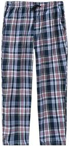 img 2 attached to Plaid Pajamas Sleepwear Cotton Pockets Men's Clothing
