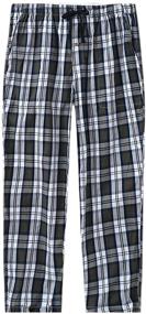 img 3 attached to Plaid Pajamas Sleepwear Cotton Pockets Men's Clothing