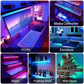 img 2 attached to 🔌 HitLights LED Strip Lights: 3 Pre-Cut 12Inch/36Inch Flexible Color Changing 5050 LED Accent Kit with RF Remote, Power Supply, and Connectors – Ideal for TV, Home, DIY Decoration