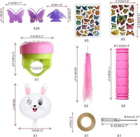 img 3 attached to 🚲 BAPHILE Bike Accessories for Girls' Bicycles | Enhance your Bike with Pink Handlebar Grips, Streamers, Butterfly Wheel Spokes, Flower Bell, Stickers & Rabbit Balloon