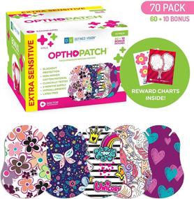 img 3 attached to 👁️ Opthopatch Kids Eye Patches - Fun Girls Design [Series II] - 60 + 10 Bonus Latex Free Hypoallergenic Cotton Adhesive Bandages for Amblyopia and Strabismus - 3 Reward Chart Posters by Defined Vision
