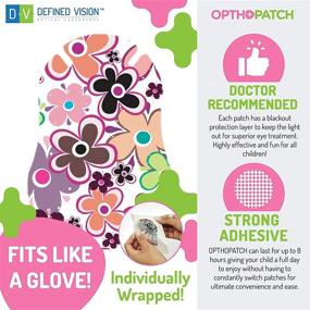 img 1 attached to 👁️ Opthopatch Kids Eye Patches - Fun Girls Design [Series II] - 60 + 10 Bonus Latex Free Hypoallergenic Cotton Adhesive Bandages for Amblyopia and Strabismus - 3 Reward Chart Posters by Defined Vision