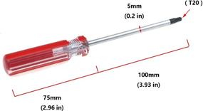 img 2 attached to 🔧 Antrader T20 5mm Магнитный отвертка Torx Security с наконечником длиной 100 мм и пластиковой рукояткой