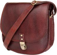 leather crossbody shoulder saddle handbags logo