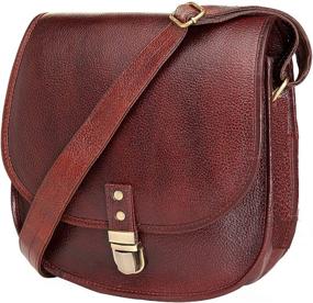 img 4 attached to Leather Crossbody Shoulder Saddle Handbags