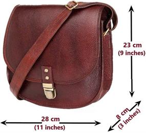 img 3 attached to Leather Crossbody Shoulder Saddle Handbags