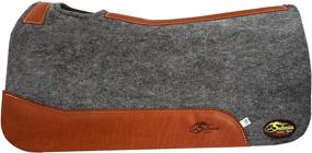 img 3 attached to 🐎 100% Wool Southwestern Equine Silverado 1-Inch Grey Contoured Saddle Pad