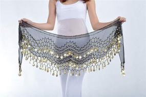 img 2 attached to Uherebuy Chiffon Dangling Coins: The Ultimate Belly Women's Accessory for Stylish Scarves & Wraps