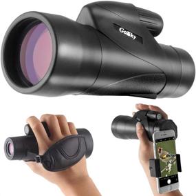 img 4 attached to 🔭 Gosky 12x50 ED Glass Monocular for Wildlife Bird Watching Hunting Camping Travelling Scenery - Ultra HD Multi-Coated Waterproof Monocular Telescope with BAK4 Prism, Model: Mon-1250ED