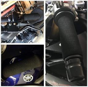 img 1 attached to 🏍️ AfterMokit Grip Covers for Big Hands: Enhance Your Comfort with Thickened Grips for 1.2-1.4 inch Handles on Harley BMW Yamaha Honda Kawasaki Suzuki Triumph Can-Am Spyder - 5 inch Long Black Fat Foam