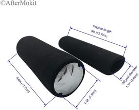 img 3 attached to 🏍️ AfterMokit Grip Covers for Big Hands: Enhance Your Comfort with Thickened Grips for 1.2-1.4 inch Handles on Harley BMW Yamaha Honda Kawasaki Suzuki Triumph Can-Am Spyder - 5 inch Long Black Fat Foam