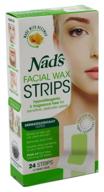 👩 nads hair removal facial strips 24 count (3 pack): get smooth and hair-free skin! logo