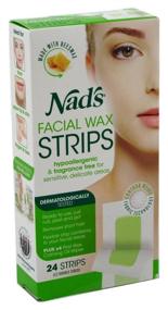 img 4 attached to 👩 Nads Hair Removal Facial Strips 24 Count (3 Pack): Get Smooth and Hair-Free Skin!