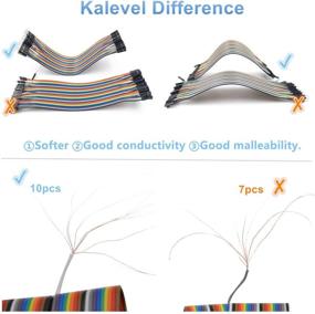 img 3 attached to 🔌 Kalevel 120pcs Breadboard Jumper Wires Kit - Male to Female, Male to Male, Female to Female Jumper Wires - Long 20cm Ribbon Cable (M-M, F-F, M-F)