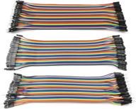 🔌 kalevel 120pcs breadboard jumper wires kit - male to female, male to male, female to female jumper wires - long 20cm ribbon cable (m-m, f-f, m-f) logo