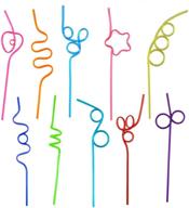 fun and colorful dlonline pack of 60 crazy loop straws: reusable, silly, and bpa free logo