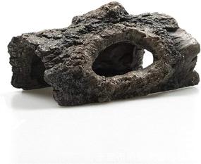 img 4 attached to 🐠 capetsma Hollow Tree Trunk Aquarium Decoration - Fish Tank Decor, Betta Fish Ornament, Artificial Resin Log Aquarium Decoration with Holes - Wood Fish Hideout and Hiding Caves