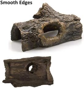 img 1 attached to 🐠 capetsma Hollow Tree Trunk Aquarium Decoration - Fish Tank Decor, Betta Fish Ornament, Artificial Resin Log Aquarium Decoration with Holes - Wood Fish Hideout and Hiding Caves