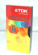 tdk t 120 vhs cassette hour logo
