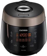 cuckoo crp-p0609s: 6-cup (uncooked) pressure rice cooker with 12 menu options, made in korea - black/copper логотип