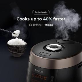 img 1 attached to Cuckoo CRP-P0609S: 6-Cup (Uncooked) Pressure Rice Cooker with 12 Menu Options, Made in Korea - Black/Copper