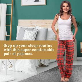 img 2 attached to 👚 Womens Super Flannel Plaid Pajama: Comfortable Lingerie, Sleep & Lounge Attire for Women
