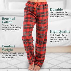 img 1 attached to 👚 Womens Super Flannel Plaid Pajama: Comfortable Lingerie, Sleep & Lounge Attire for Women