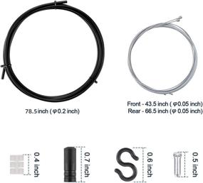 img 3 attached to KuSeeTer Bike Shifter Cable and Brake Cable Housing Replacement Kit 🚲 - Universal for (MTB) Mountain Road Bikes - Ideal for Bike Repair