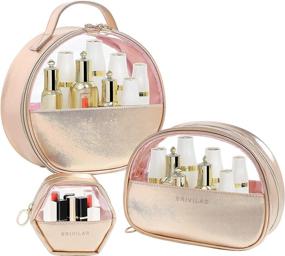 img 4 attached to Organizer Portable Cosmetic Transparent Champagne