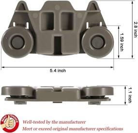 img 3 attached to 🔧 4 Pack W10195416(Upgraded) Lower Dishwasher Wheel Rack Replacement for KitchenAid/Whirlpool/Kenmore - Replaces AP5983730, W10195416V, PS11722152