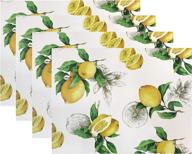 benson mills lemon placemat ivory: elegant and refreshing dining décor logo