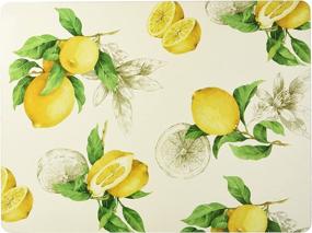 img 1 attached to Benson Mills Lemon Placemat Ivory: Elegant and Refreshing Dining Décor