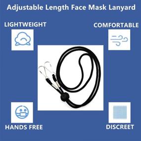 img 2 attached to 🔒 Enhanced Safety: Adjustable Length Face Mask Lanyard for Personal Protective Equipment (PPE)