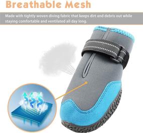 img 3 attached to 🐾 KEIYALOE Hot Pavement Dog Shoes - Heat Protective Paw Boots | Breathable, Non-Slip & Waterproof | Adjustable Reflective Straps for Small, Medium & Large Dogs