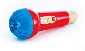 img 4 attached to 🎤 Hape Мощный Эхо Микрофон: Игрушка без батарей с усилителем голоса для детей от 1 года и старше, красный - Модель E0337, Д: 3.1, Ш: 3.1, В: 8.6 дюймов