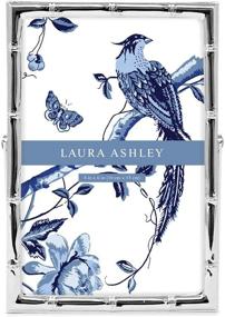 img 3 attached to 🖼️ Stylish Laura Ashley 4x6 Silver Bamboo Metal Picture Frame (Vertical) with Pull-Out Easel Stand for Tabletop, Counterspace, Shelf, and Desk Décor