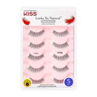 👁️ get the perfect sultry look with kiss looks so natural false eyelashes multipack - lightweight, comfortable, and reusable | cruelty-free and contact lens friendly | 5 pairs of natural-looking, tapered end technology logo