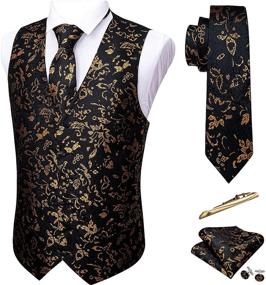 img 4 attached to 👔 Barry Wang Paisley Necktie Waistcoat: Premium Men's Accessories for Ties, Cummerbunds & Pocket Squares