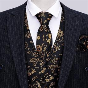 img 2 attached to 👔 Barry Wang Paisley Necktie Waistcoat: Premium Men's Accessories for Ties, Cummerbunds & Pocket Squares