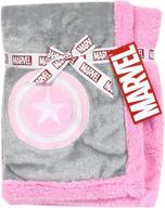 🚀 marvel captain america pink baby blanket - super soft fleece - 30" x 30" - improved seo logo