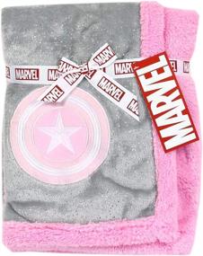 img 1 attached to 🚀 Marvel Captain America Pink Baby Blanket - Super Soft Fleece - 30" x 30" - Improved SEO