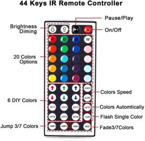 img 2 attached to 🌈 Пульт для контроля светодиодной полоски BANKEE LED - Беспроводной контроллер RGB с 44 кнопками для светодиодных полосок SMD 5050 3528 2835 RGB - Удобное и многофункциональное управление освещением