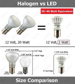 img 3 attached to SRRB Direct 1139/1383 LED Replacement R12 BA15s Bulb 12V/24V AC/DC - Ideal for RV, Camper, Trailer, Motorhome, Marine Boat Reading Light (2W, Warm White)