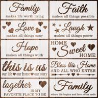 coocamo 10 pack word stencils: reusable family stencils for wood painting, porch décor, front door art, walls & more logo